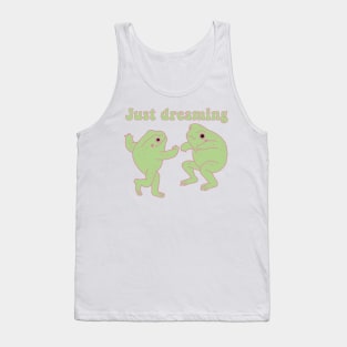 Frogs dancing cute cottagecore aesthetic &quot;Just dreaming&quot; Tank Top